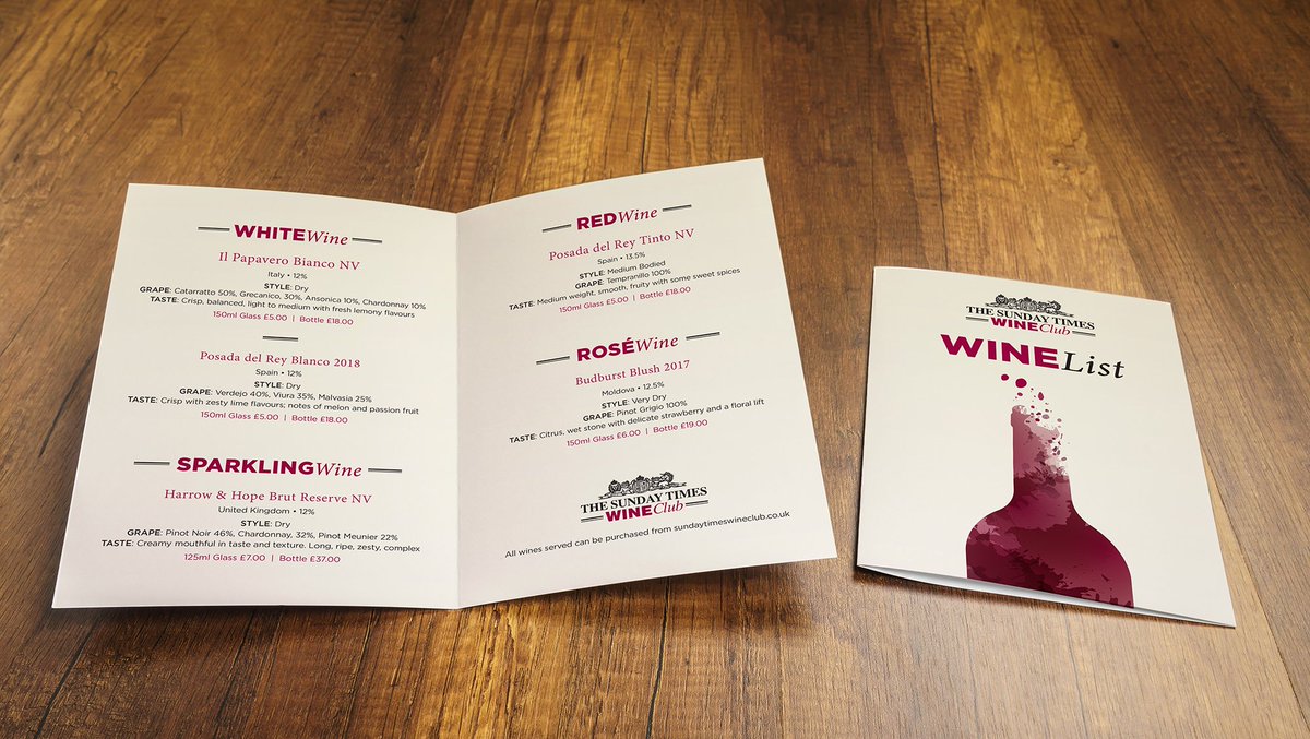 We worked in conjunction with the Sunday Times wine club to deliver their wine at the Pub in the Park events this summer. We created this lovely menu which is both beautifully laid out whilst keeping on brand with the use of colours and fonts. Cheers! #menu #design #creative