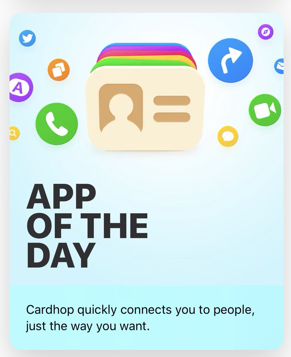 klemensstrasser's tweet photo. Our app Cardhop is the App of the Day in 140 countries! 🇦🇹 🇪🇸 🇫🇷 🇩🇪 🇮🇹 🇲🇽 ... @flexibits #Flexibits #Cardhop
https://t.co/O0U3THgk4b https://t.co/vbIzhEctJY