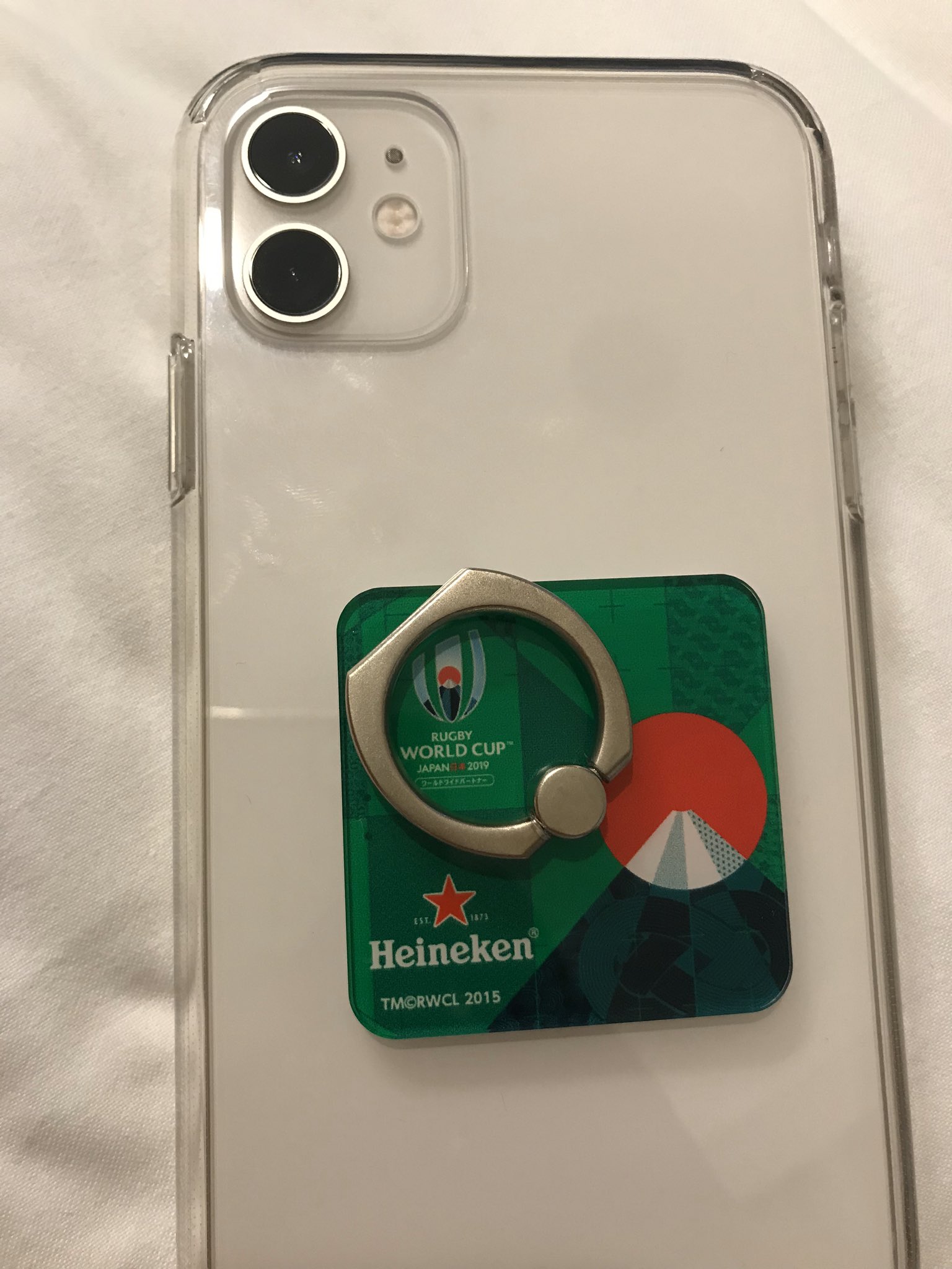 とみお ハイネケン2缶セットにおまけでスマホリング付いてたから 酔った勢いで買った ミーハーラグビーファンです T Co Ieyanxtijj Twitter