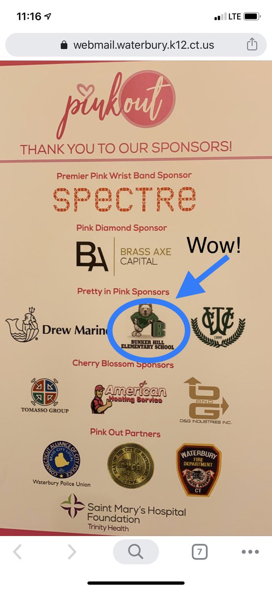 bunker_school's tweet photo. Bunker Hill School was a top sponsor for St. Mary’s Pink Out!! Go Bunker Hill! #BHpride https://t.co/y0KKOZhl60