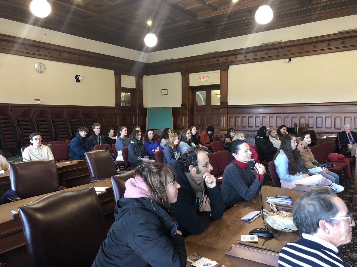 ISCORnews's tweet image. Who are these new faces on @CityRochesterNY City Council? @BrequignyLycee high school students from our French sister city, #Rennes, are seeing what it’s like to be Council members today. Topics of discussion—inclusion and the environment.