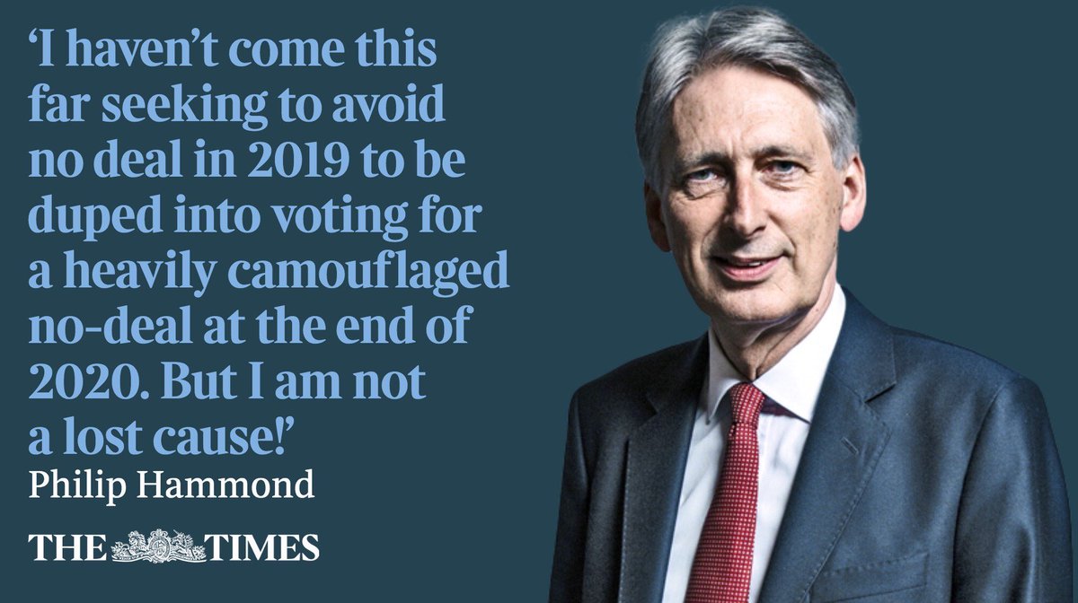 YoungTories4PV's tweet image. Philip Hammond is right. This deal looks like it merely postpones no deal to the end of 2020 - John Baron said as much.

Moderate Conservatives have to look into their hearts and ask themselves - is this good enough for Britain?