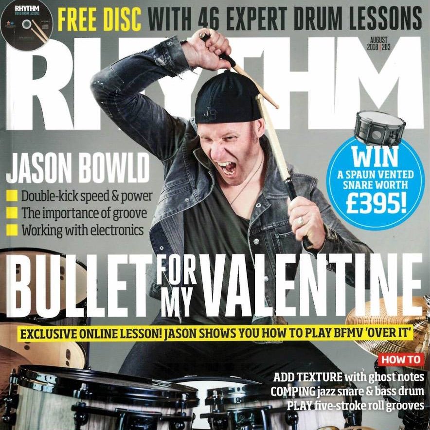 RhythmMagazine's tweet photo. Our very own tutor and Bullet For My Valentine sticksman, @jason_bowld will be embarking on a UK clinic tour of PMT stores next week. Catch him in Manchester, Birmingham, Romford and Bristol.
@PMTHouseOfRock #RhythmMagazine #RhythmReturns #DrumTutor #DrumClinic #PMT #BFMV https://t.co/d7JTJ2JeMQ