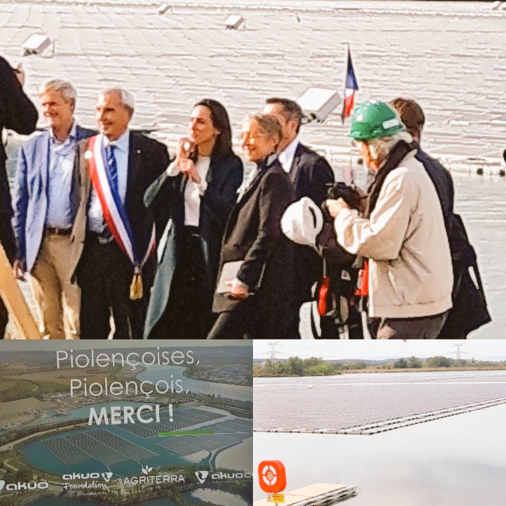 OlivierSurles's tweet photo. Inauguration de la 1ére centrale photovoltaïque flottante d'Europe à #Piolenc par @Elisabeth_Borne
@brunepoirson @Prefet84 @Akuo_Energy Consommons une énergie verte locale @PlumEnergie https://t.co/j8JK730cQP
