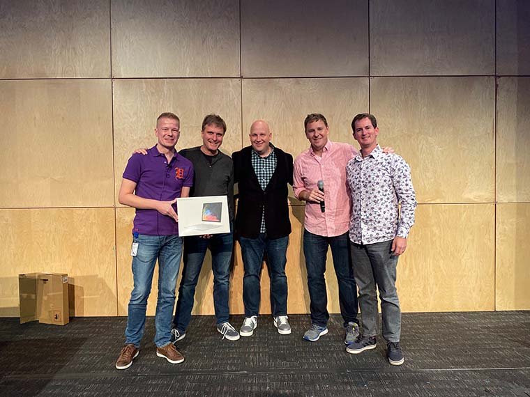 CatapultSystems's tweet photo. Congrats to Catapult Principal Consultant and Microsoft MVPs @DavidWarnerII + @Pixelmillteam President @EricOverfield for taking 1st at this week’s #FluidSPFxDevKitchen competition &amp; hackathon! https://t.co/jAV0VCgrqn