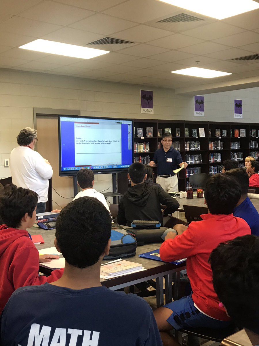 HaleyWBoyd's tweet photo. LPMS Math teams are working hard today with Dr. Kim!! 1st tournament is tomorrow at UAB! @LibertyParkMS @vhcschools https://t.co/MgX9h9Z893