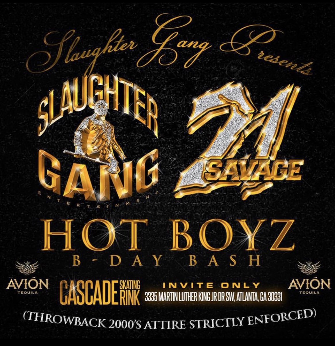 🗡 ISSA BDAY BASH 🗡 
We Lit tonight with <a href="/21savage/">Saint Laurent Don</a> and the whole 21 Slaughter Gang !