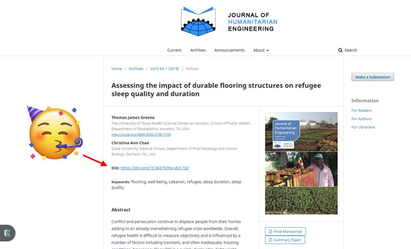 Journal of Humanitarian Engineering (@journal_hum_eng) on Twitter photo VERY excited to let you know that we are now members of
<a href="/CrossrefOrg/">Crossref (inactive Jan 2025)</a> and ALL previous papers published in JHE have been assigned DOIs. <a href="/EWB_Australia/">EWB Australia</a> VERY excited to let you know that we are now members of
<a href="/CrossrefOrg/">Crossref (inactive Jan 2025)</a> and ALL previous papers published in JHE have been assigned DOIs. <a href="/EWB_Australia/">EWB Australia</a>