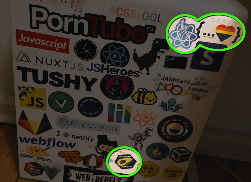 donavon's tweet photo. @NikkitaFTW Cool. I either made, or am partially responsible for these:
#SpreadPride @useReactNYC π₯DevRel https://t.co/E1iijIwxWR