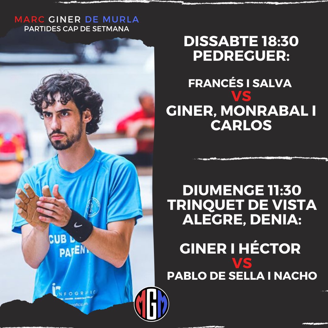 ginerpilotari's tweet photo. Partides cap de setmana del 19 i 20 d’Octubre. @AjuntPedreguer @PilotariDenia #Focus https://t.co/29ZqKFnCpT