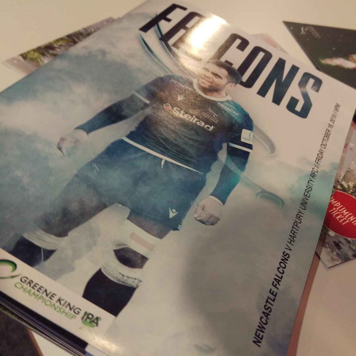 At the first <a href="/FalconsRugby/">Falconsrugby</a> home game with <a href="/NevNewResults/">Nevil Tynemouth</a>. Here's to another win.