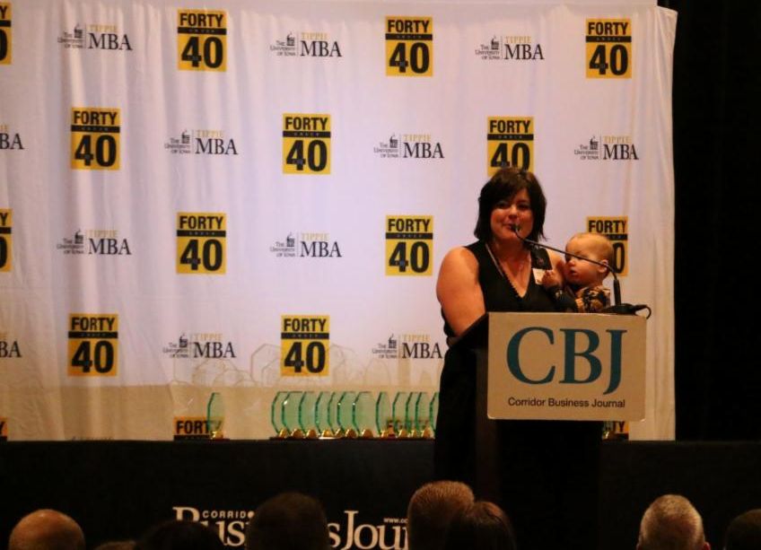 CBJournal's tweet photo. The Corridor's best and brightest young leaders displayed humor, humanity, and above all, brevity in acceptance speeches at the CBJ's Forty Under 40 event held at the DoubleTree by Hilton in Cedar Rapids. https://t.co/rYX9nB2EEf https://t.co/5cJ6vI53EG