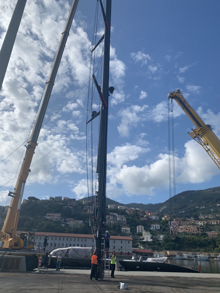 lucaseaman's tweet photo. Esense’s mast down with Velamania guys in Navy Yacht Division... https://t.co/AWUztp1epX