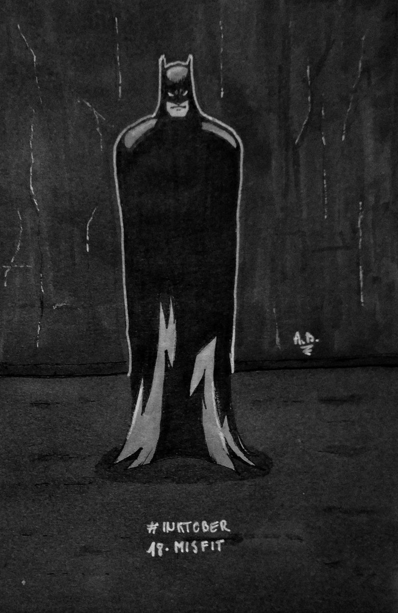 AurelienBinant's tweet photo. Je ne pouvais pas faire #inktober sans caser un #batman #inktober2019 #inktober2019day18 #misfit #drawing #inkwecan https://t.co/Y7L8fqlT5f