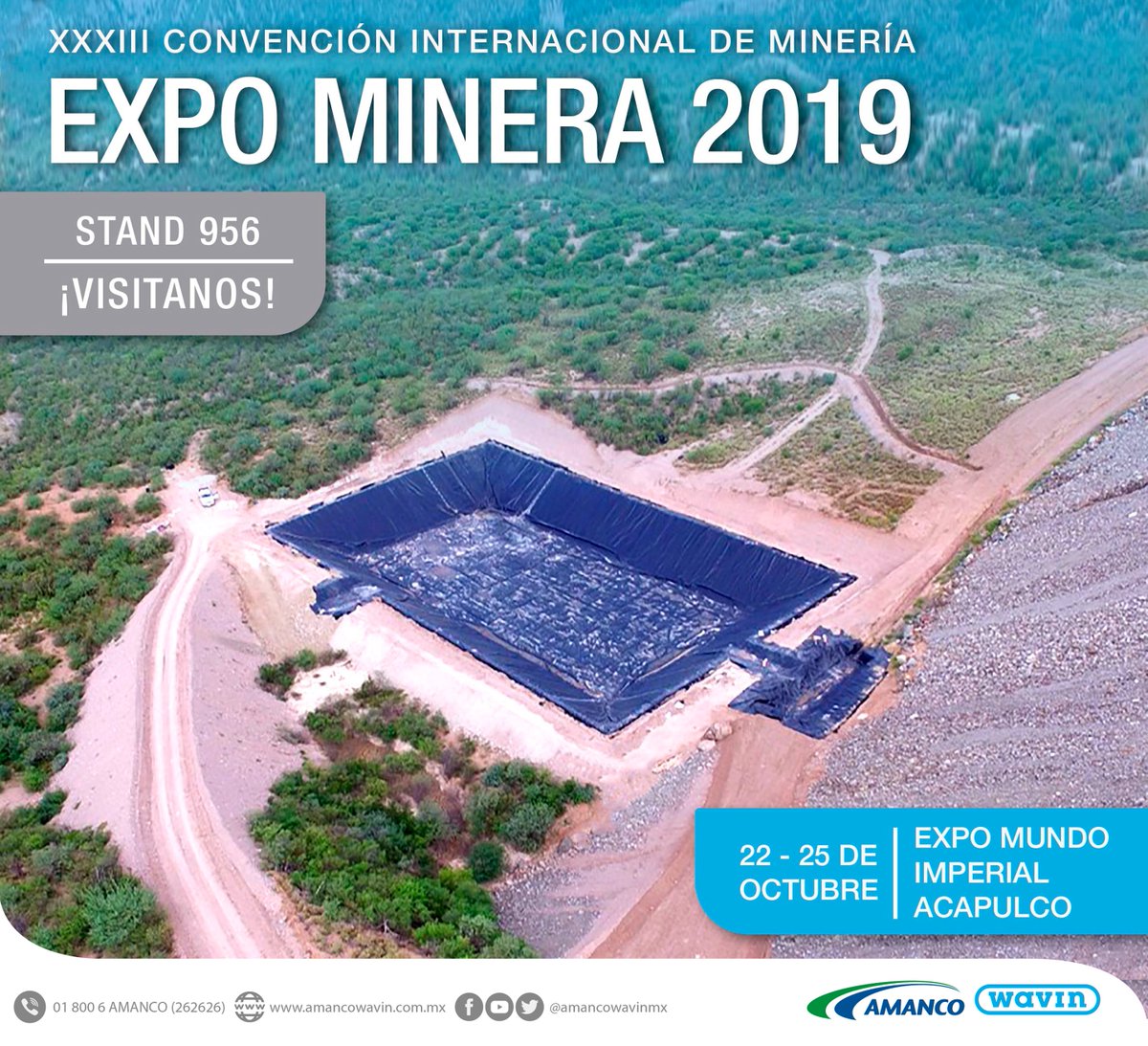 #AmancoWavin estará presente en la #ExpoMinera2019 en #Acapulco este 22 de octubre, ¡No olvides visitarnos!