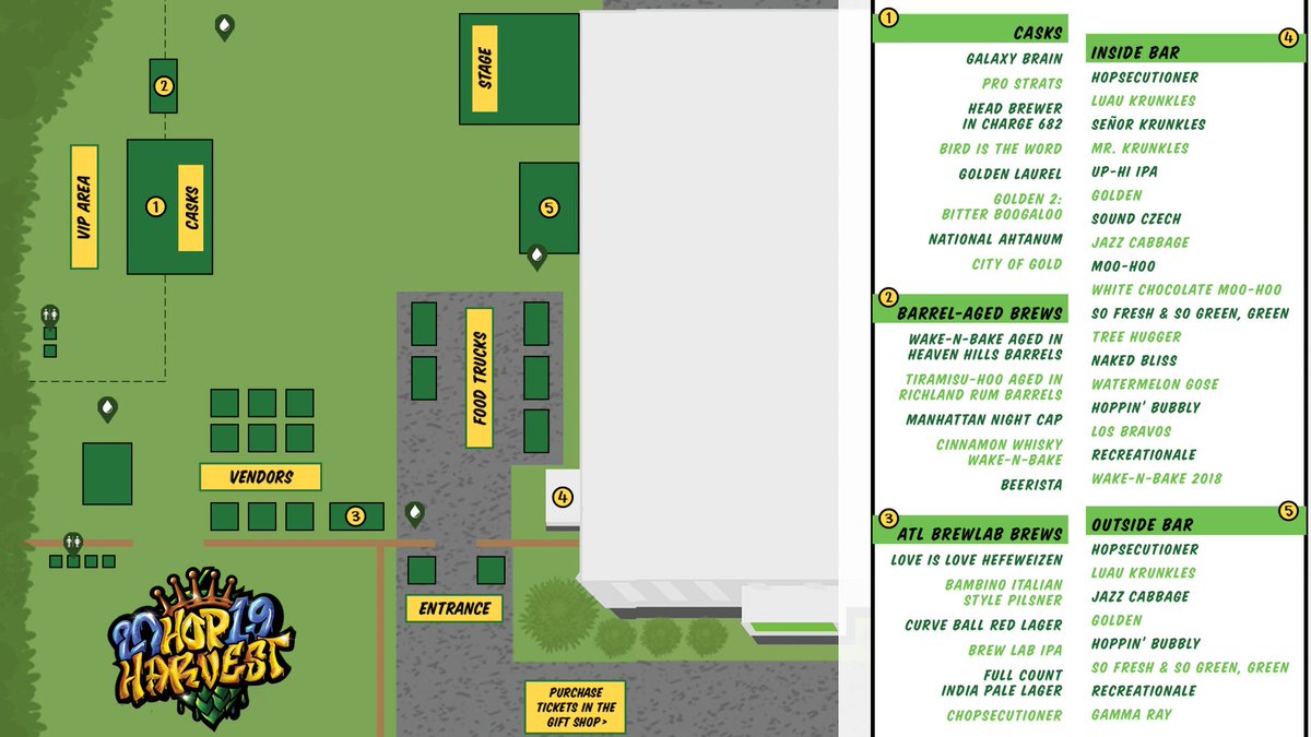 TerrapinBeerCo's tweet photo. Today is Hop Harvest! To cut down on waste here at the brewery, we are including the official map and beer list online for yours and the environment's convenience. π
π: https://t.co/K2LWSSMvcW
#FreshHop #WetHop #SoFreshSoGreenGreen #HopHeadFarms #BeerFestival https://t.co/xO8pBpvVYC