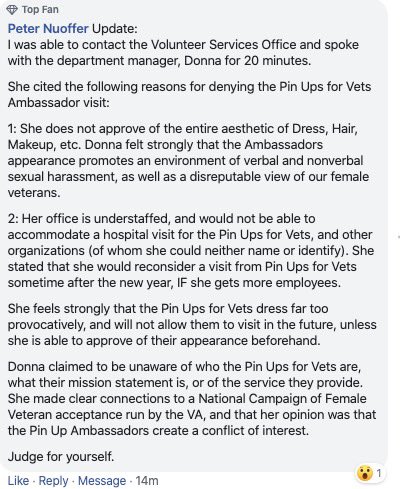 spørge komme Afstå Joey Jones 🦿🦿 on Twitter: "The @VASanDiego has been accused of denying  @pinupsforvets a morale visit because Donna Fischer, Chief of Volunteer  Services there doesn't like how they look. Be a shame