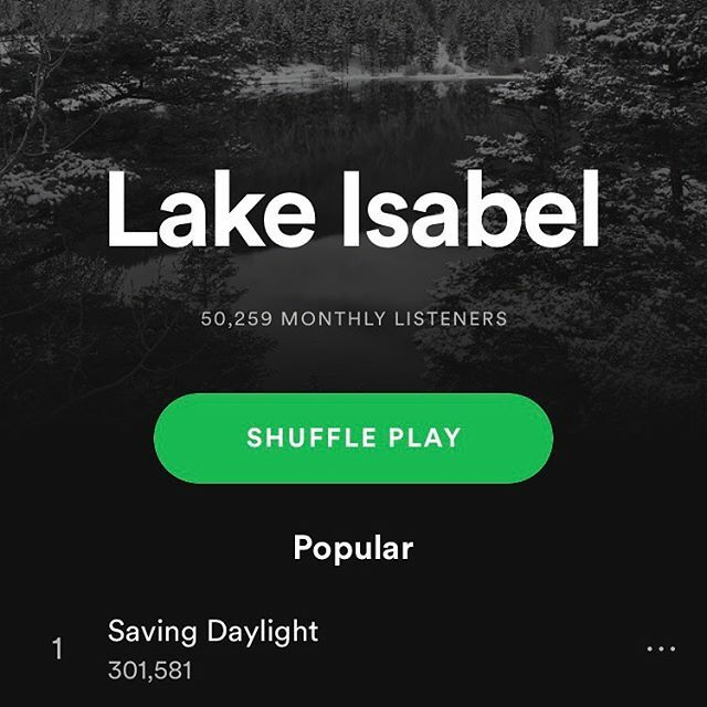 50k monthly listeners and 100k streams in the last month. Almost 2 two years in, and we’re so proud of this Relaxing Little Engine That Could. Here’s to more @lakeisabelmusic! ift.tt/2VSsqyu