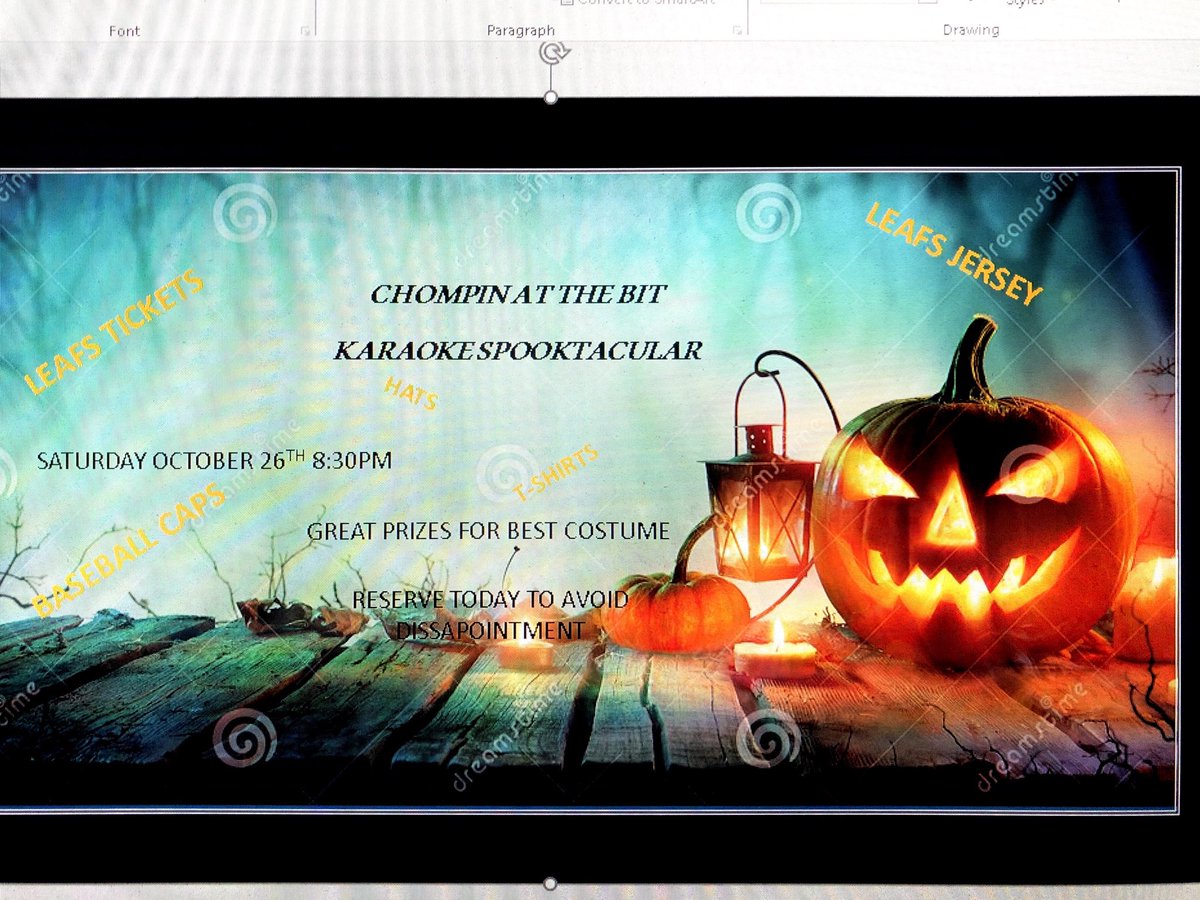 Come join us at Chompin at The Bit Bar and Grille on Saturday October 26th for a fantastic evening of fun with fantastic prizes for best costume. Come join your friends while they sing their hearts out.  Call and Reserve now 5198561220