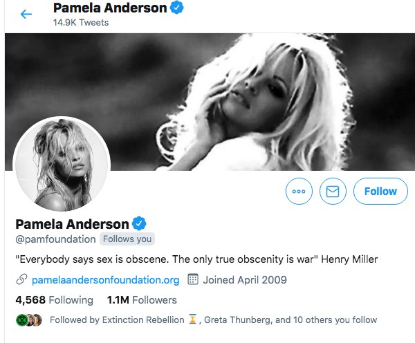 This1sNotaDrill's tweet photo. @GretaThunberg is in Alberta and Pamela Anderson  is following ARCA on @Twitter! What a day! 
Volunteer this weekend with the local candidate putting the #ClimateFirst in your riding. 
#Thisisnotadrill #HeyVOTE #PamelaAnderson #GretaInAlberta #elxn43 @pamfoundation @FFFCanada https://t.co/gYRSJZPubv