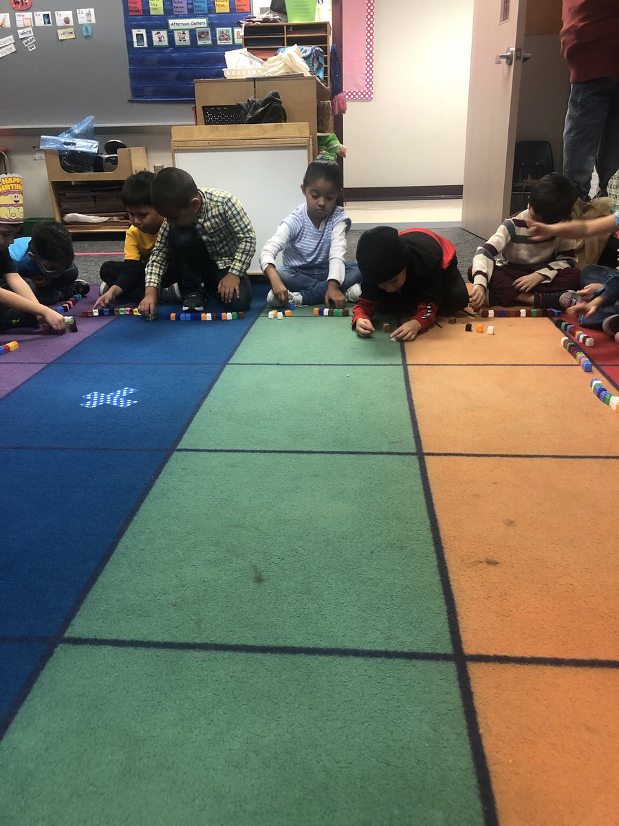 PassmoreElem's tweet photo. Ms. Fitch’s Kindergarten class practicing counting to 15! 
#touchcounting #unifixcubes https://t.co/TOWNuaDMGX