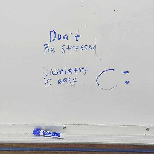 A bit of #fridayadvice for fellow (chem) students left behind on a library white board. 🖍🙃✅ #whiteboardwisdom #whiteboard #roonation #austincollege #ac_library #librariesofinstagram #librariesofig #acltw ift.tt/32ttxaq