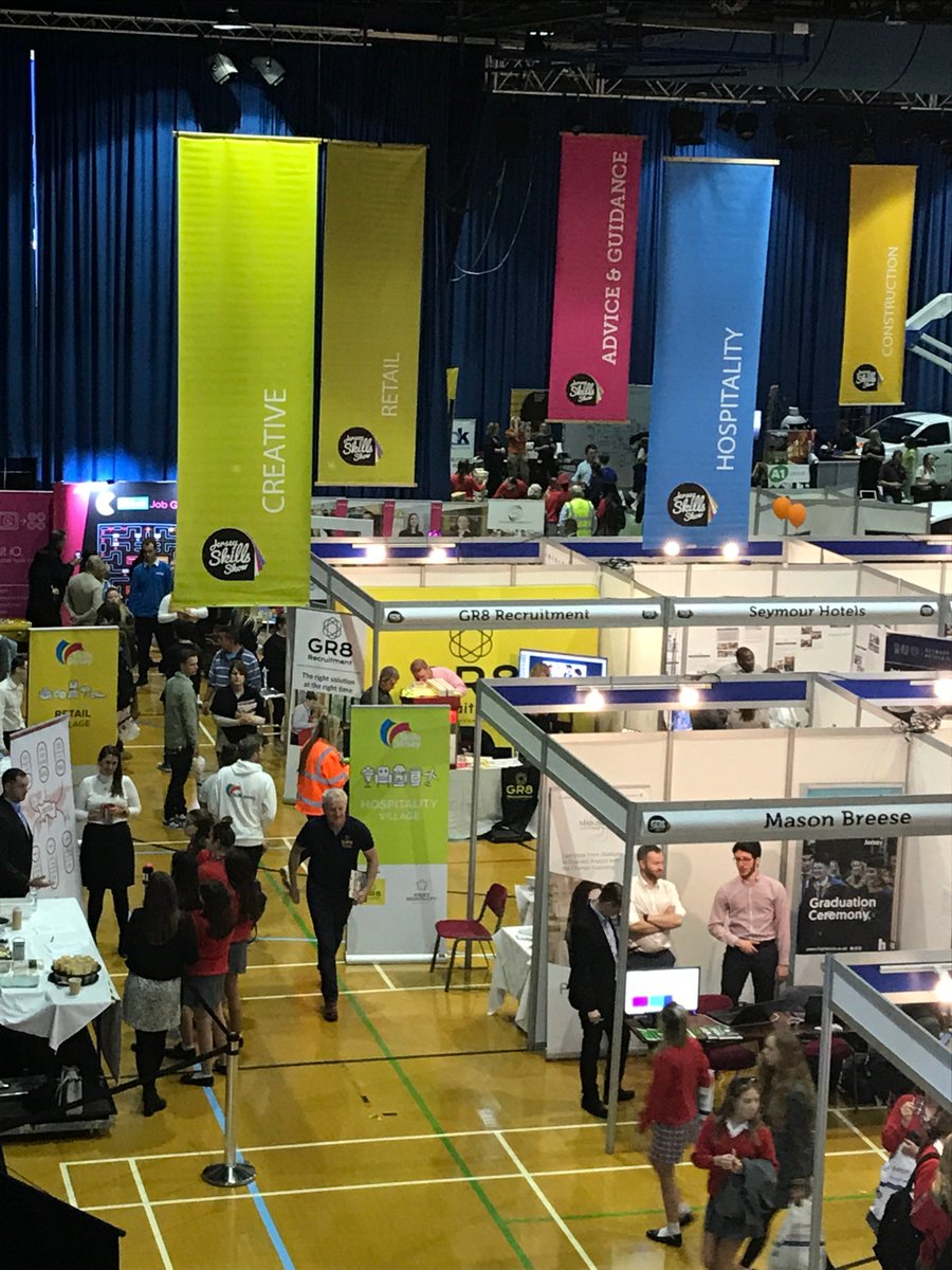 GovJersey's tweet photo. Thank you to everyone who came to the #JerseySkillsShow at Fort Regent today and to all the exhibitors, what a fantastic day! We hope you found it helpful. If you need more advice contact @skills_jersey for free confidential advice on 01534 449440. https://t.co/mYuGFpR0Wk