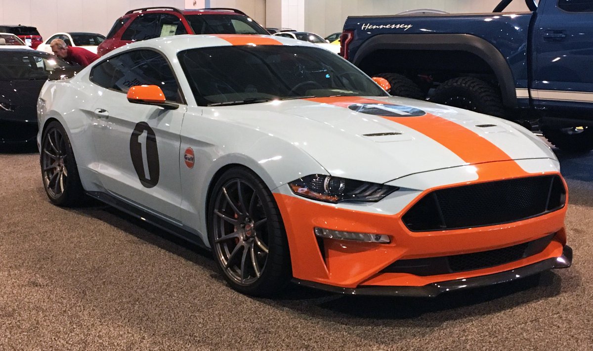 NashAutoShow's tweet photo. You do not want to miss the 800hp #Ford #Mustang Gulf Heritage Edition at the #NashvilleAutoShow! https://t.co/UmRRw4Qj20
