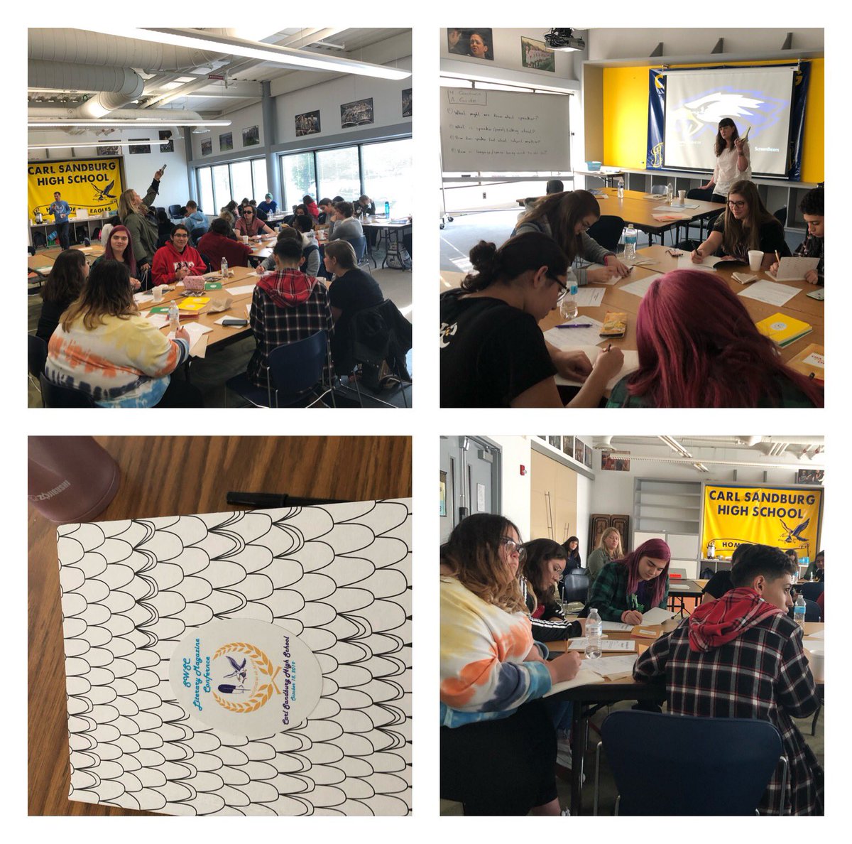 theBHSRaid's tweet image. Learning great tips about graphic design and writing at our SWSC Literary Magazine Conference today! #theRaid #creativityiscontagious #WordsMatter