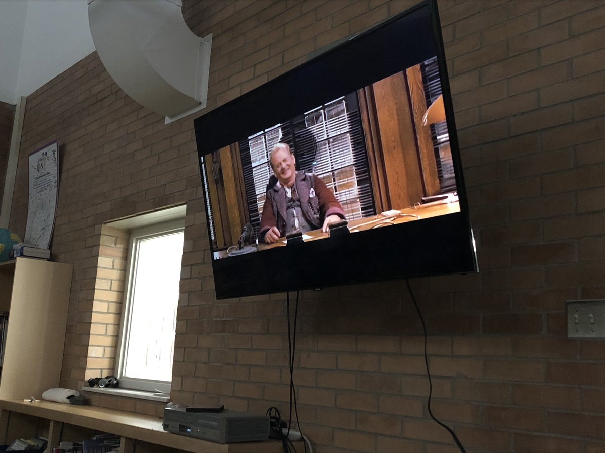 JVandenberghe1's tweet photo. After reading #CityofEmber as a class, of course we had to watch it. Good thing our #LearningCommons has a great TV for our engaged learners @BrookeCentral https://t.co/DAiegkM1G4