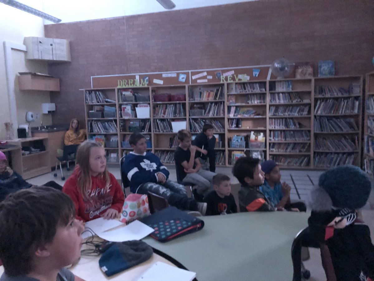JVandenberghe1's tweet photo. After reading #CityofEmber as a class, of course we had to watch it. Good thing our #LearningCommons has a great TV for our engaged learners @BrookeCentral https://t.co/DAiegkM1G4