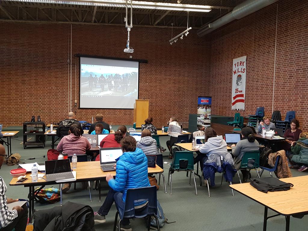 GeddesLife's tweet photo. TDSB teacher developing # spatialtechnokolgy skills at #YorkMillsCI https://t.co/b0RS5X6IdR