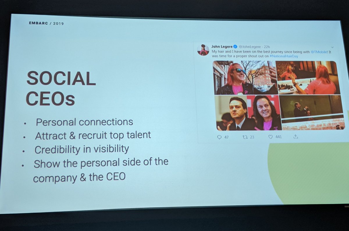 Jon_Thurmond's tweet image. The rise of the social CEO per @AlyssaGioscia. #EMBARC @CareerArc