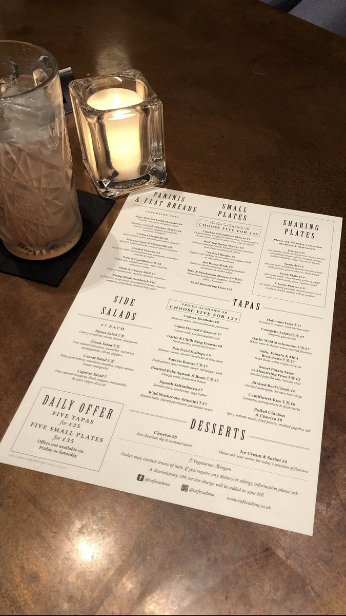 CafeCadena's tweet image. We are open! Delicious menu now available, come down for some yummy tapas and cocktails! We would love to see you! 🍸🥂#Worcester #cocktails #fridaydrinks #tapas
