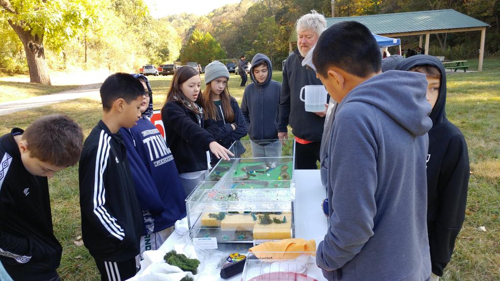 Flood model at Stormwater Day MCPS outdoor classroom