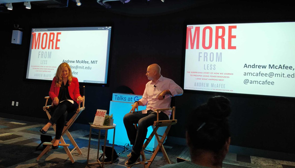 chuckstar76's tweet image. @amcafee - thank you for the great talk and signed book yesterday. #morefromless #googletechtalks