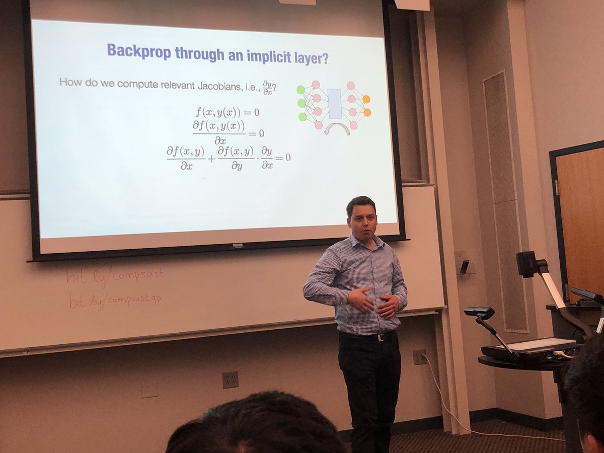 lilyxu0's tweet image. Prof @zicokolter delivering a keynote on integrating optimization into the deep learning pipeline at #CompSust DC.