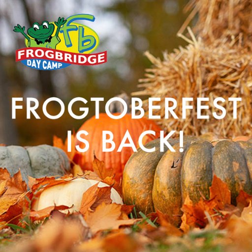 When you become part of the Frogbridge family, it’s not just for the summer. Frogtoberfest is almost here and our REGISTERED families will partake in this fun event! Most importantly, it’s a toy drive, which helps raise awareness for local children in need this holiday season.