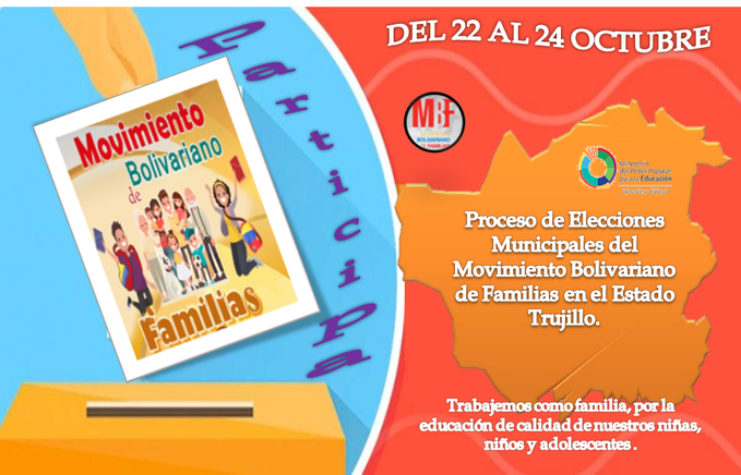 Comuni_Trujillo's tweet photo. Vamos juntos  a las #EleccionesMBF de las Vocerias Municipales, piedra angular del proceso de comunalización de la Educación @NicolasMaduro @psuvaristobulo @JorgePerezVZLA @DLCE_MPPE @DGCE_MPPE #ParticipaEnTUConsejoEducativo  @ZonaEduTrujillo @MBFnacional @LaidelyPsuv https://t.co/xwuoLhZH0z