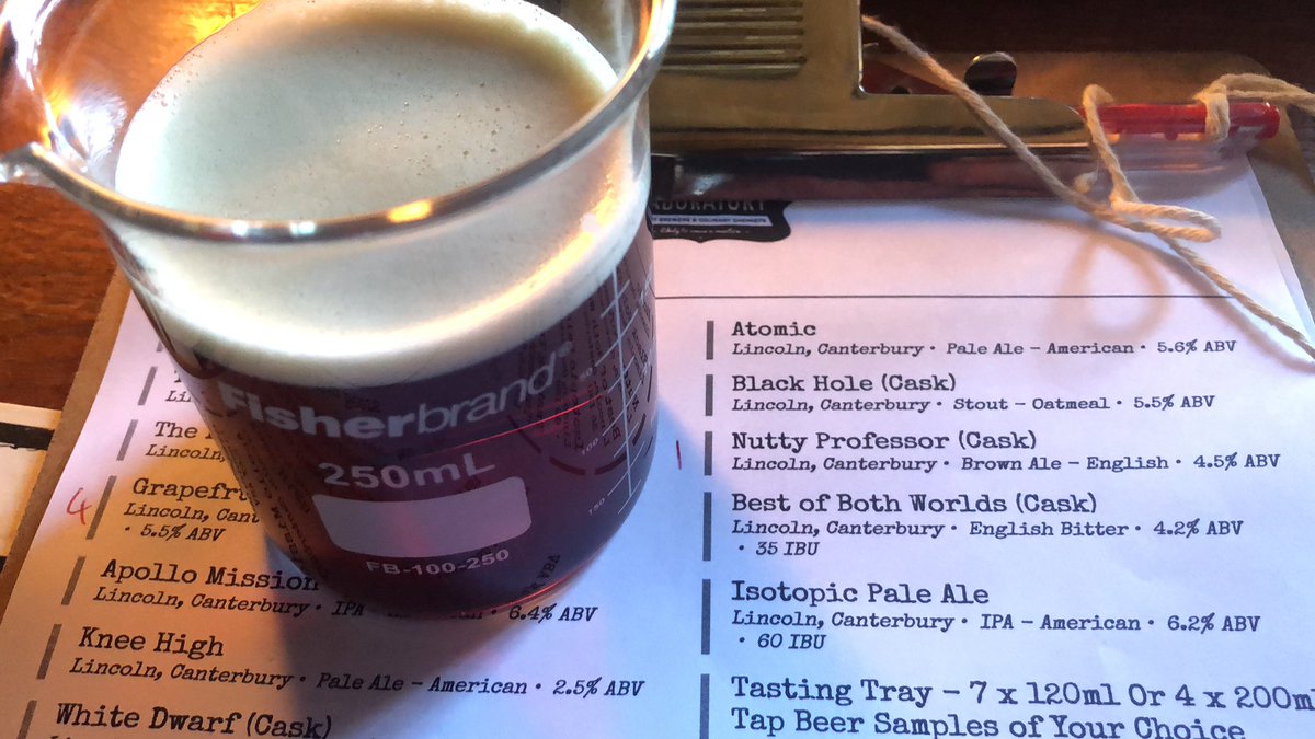 Mr C Saunders (@nzdevops) on Twitter photo Tasting 1 - Nutty Professor is a smooth brown ale. 8 out of 10. 
thelaboratory.co.nz Tasting 1 - Nutty Professor is a smooth brown ale. 8 out of 10. 
thelaboratory.co.nz