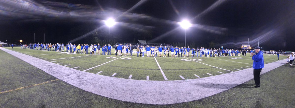 2020_BCHS's tweet photo. We 💙 our football seniors!!!! Great start to senior night with a 21-0 lead against Bloomington South. #tboyz https://t.co/BO4eXTkQoz