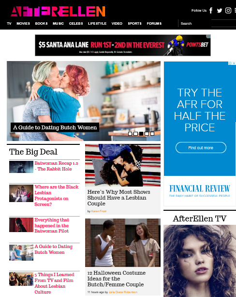 I looked at the bad wlw website and for fun removed all the duplicate articles and recycled content from the landing page Here's what it looks like before: