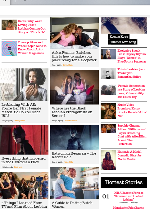 I looked at the bad wlw website and for fun removed all the duplicate articles and recycled content from the landing page Here's what it looks like before: