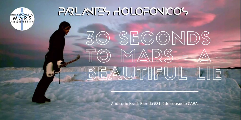 30STM_ARG's tweet photo. Lunes 11 de Noviembre | 21:00hs "A BEAUTIFUL LIE" en @PHolofonicos 
En Auditorio Kraft - Florida 681 2do Subsuelo, C.A.B.A.
Entradas en venta a través de Passline y boleterías de Auditorio Kraft.

Tickets anticipados: https://t.co/218CKSQ9dk … https://t.co/w5AwkXK8C4