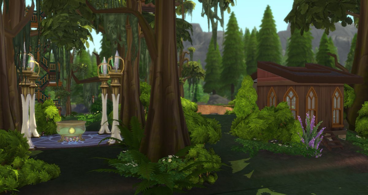 JasonSterlingRM's tweet photo. "MacArthur's Park" an Earth Witch/Wizard enclave for the Glimmerbrook 30x40 lot. Pairs with Avery and Greg MacArthur also on the gallery. #TheSims4 #TheSims4RealmOfMagic #ShowUsYourBuilds https://t.co/HvAS0Fq3Fr https://t.co/RVwbbMVuqF