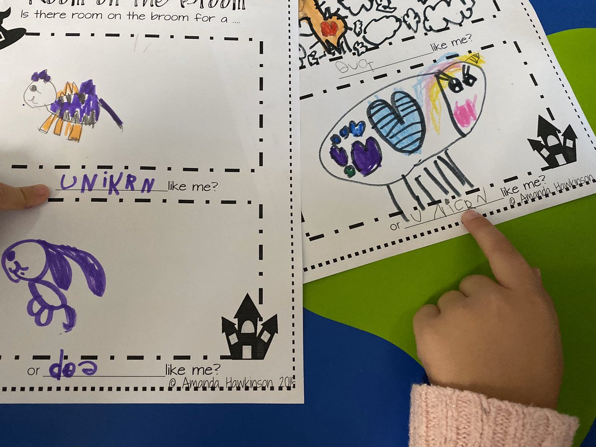 When you’re just not sure if the /c/ sound in UNICORN is a c, k, bigger C or both, because doesn’t little c just say /s/?  Friends helping each other with phonics! <a href="/CenterGroveES/">Center Grove</a> <a href="/LitCoach21/">Laurie Pandorf</a>