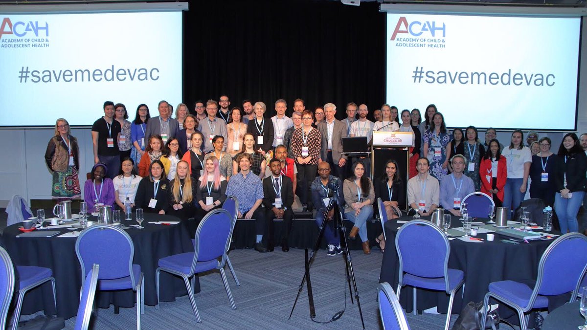 Standing together at #ACAHconf to #savemedevac with a group of passionate, dedicated child health professionals! #advocacy #refugeehealth #bringthemhere #kidsoffnauru