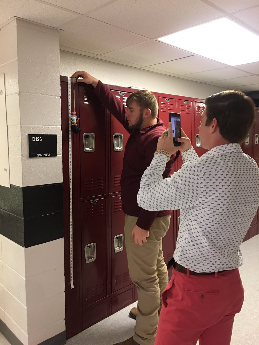 amy_swinea's tweet photo. AP Stats students collect data for Barbie Bungee; which group will give Barbie the most exciting bungee jump off our gym balcony?? @AplusCR @ClementsHighAL @LCSforKids https://t.co/2SdqyaANQD