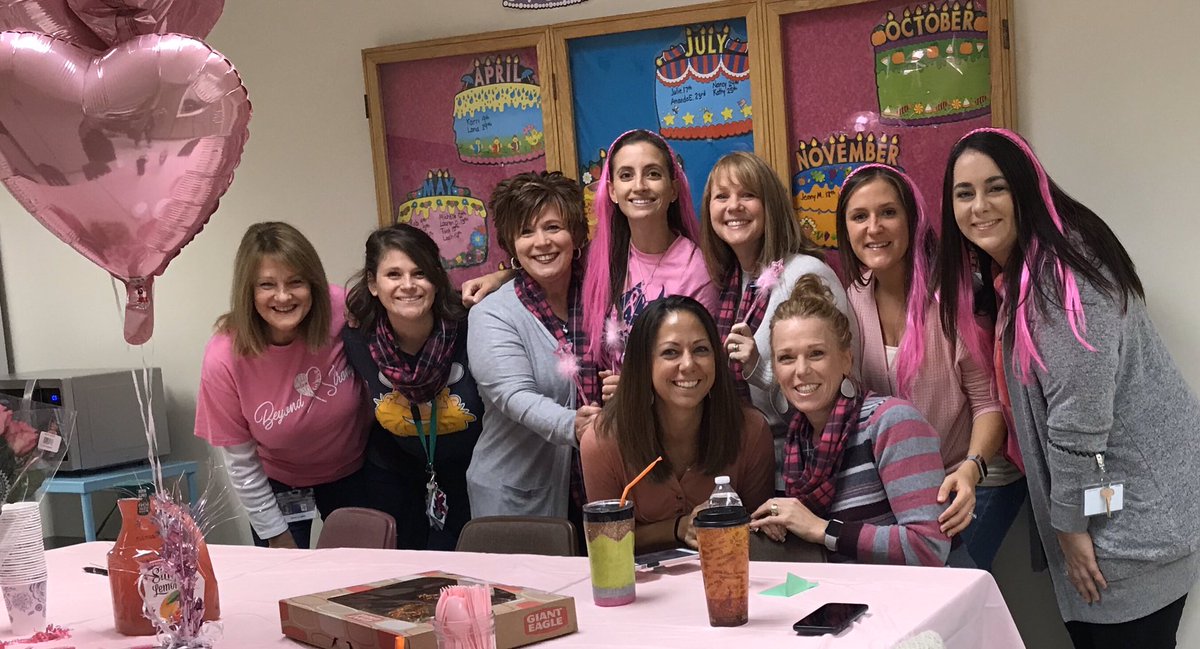 nankr1120's tweet photo. BYOB (Bring Your Own Breakfast) sprinkled a little extra love this week while celebrating the fighters amongst us!  💕 #CancerAwareness #pinkout #LoveTheseLadies #Nan3EDU #VikingPride https://t.co/JrOWe7iIq9