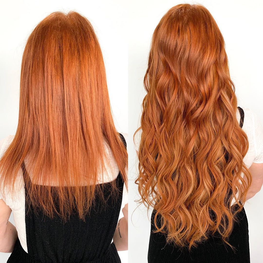 HOTHEADSHAIR's tweet photo. MERMAID alert 🧜🏼‍♀️
@hairbymorrison used #hotheadshairextensions Ultimates, Originals and Micros in colors 29 &amp; 25, and in length 18”-20” to transform this babe's hair 🧡 
#hotheadshairextensions #hotheadsbranded #hairtransformation #gingerhair https://t.co/n1mMNBofxw
